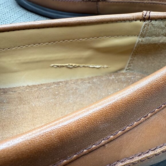 Jarman Mens Size 10 Brown Leather Moc Toe Tasseled Kiltie Loafers - Picture 7 of 8